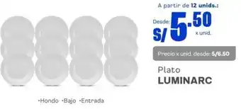 Makro Plato Luminarc oferta