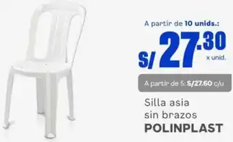 Makro Silla Asia sin Brazos Polinplast oferta