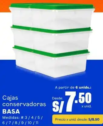 Makro Cajas Conservadores Basa oferta
