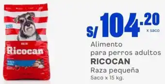 Makro Alimento para Perros Adultos Ricocan 15kg oferta