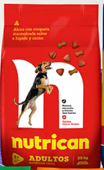 Plaza Vea Alimento para Perro Adulto Nutrican 25kg oferta