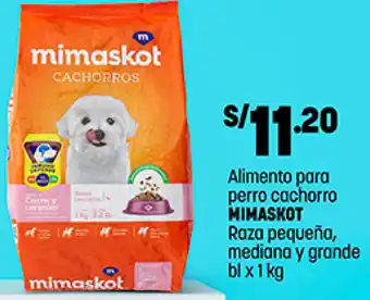 Plaza Vea Alimento para Perro Cachorro Mimaskot 1kg oferta