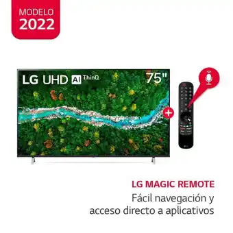 Metro Televisor lg uhd tv 75'' up7760 thinq ai oferta