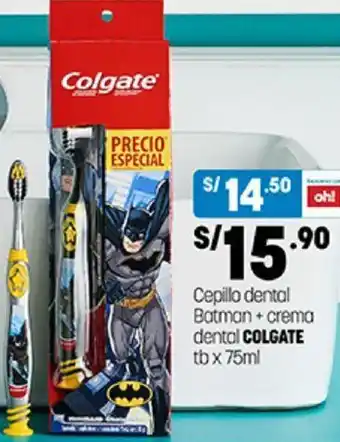Plaza Vea Cepillo Dental Batman + Crema Dental Colgate 75ml oferta