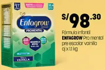 Plaza Vea Fórmula Infantil Enfagrow Pro Mental Pre Escolar Vainilla 1,1kg oferta