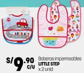 Plaza Vea Baberos Impermeables Little Step 2 unid oferta