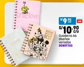Plaza Vea Cuaderno A6 Diseños Variados Dgnottas oferta