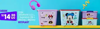 Plaza Vea Caja Ultraforte 6,5L/ Suprema 28L Minnie/ Mickey Reyplast oferta