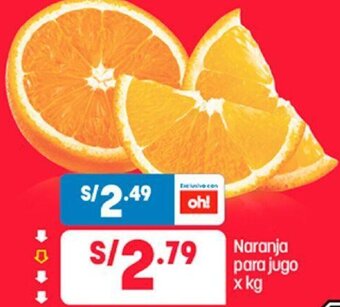 Plaza Vea Naranja para Jugo oferta