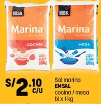 Plaza Vea Sal Marina Em Sal Cocina/ Mesa 1kg oferta