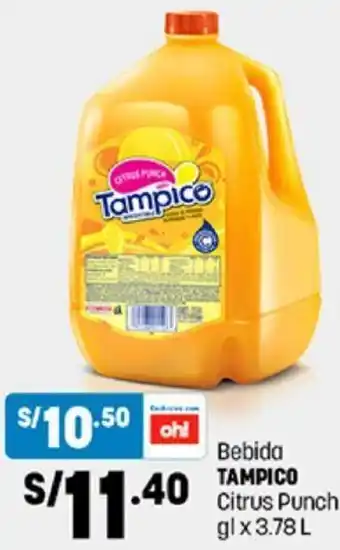 Plaza Vea Bebida Tampico Citrus Punch 3,78L oferta