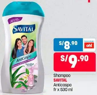 Plaza Vea Shampoo Savital Anticaspa 530ml oferta
