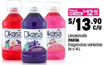 Plaza Vea Limpiatodo DKASA 4L oferta