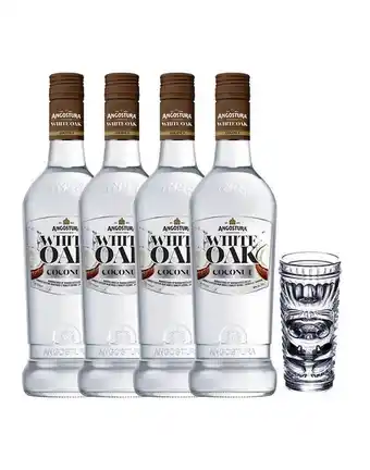 Sumon Licores Ron angostura white oak coco 750ml x4 vaso tiki oferta