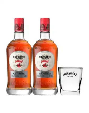 Sumon Licores Ron angostura 7 años 750ml x2 vaso oferta
