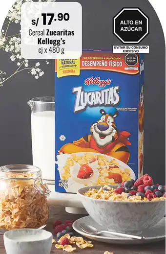 Plaza Vea Cereal Zucaritas Kellogg's cj x 480g oferta