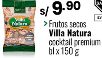 Plaza Vea Frutos Secos Villa Natura Cocktail Premium bl x 150g oferta