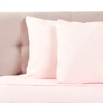 Tottus Juego de sábanas microfibra 2 plz rosado oferta