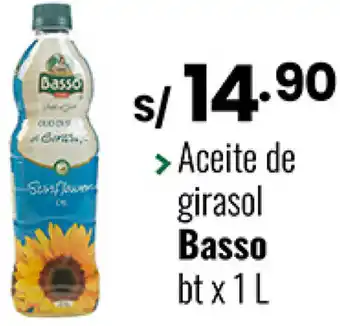 Plaza Vea Aceite de Girasol Basso 1L oferta
