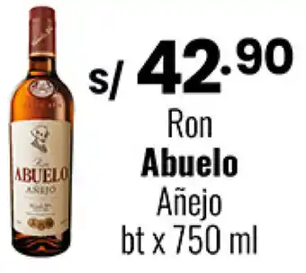 Plaza Vea Ron Abuelo Añejo 750ml oferta