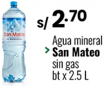 Plaza Vea Agua Mineral San Mateo 2,5L oferta