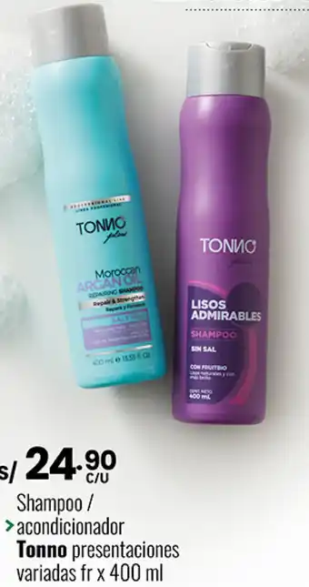 Plaza Vea Shampoo/Acondicionador Tonno Presentaciones 400ml oferta