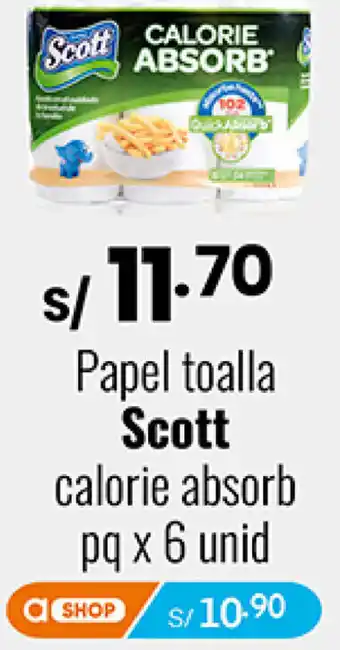 Plaza Vea Papel Toalla Scott Calorie Absorb 6unid oferta
