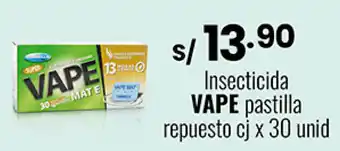 Plaza Vea Insecticida Vape Pastilla Repuesto cj x 30 unid oferta