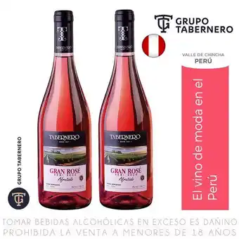 Metro Twopack vino rosé tabernero gran rosé afrutado botella 750ml oferta