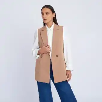 Fina Perú Chaleco brandi camel oferta