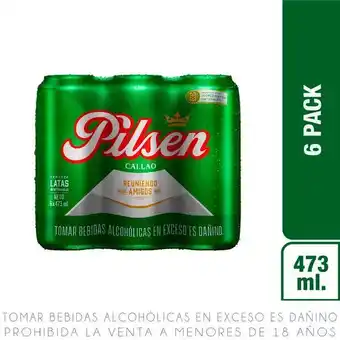 Metro Sixpack cerveza pilsen callao lata 473ml oferta