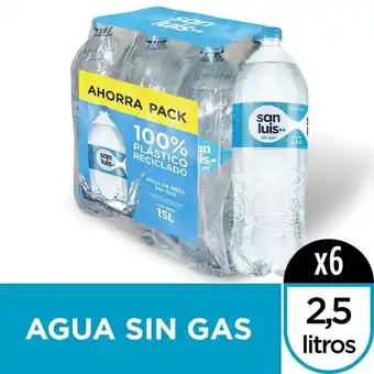Metro Sixpack agua de mesa sin gas san luis botella 2.5l oferta