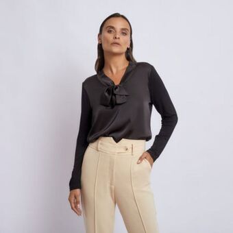 Fina Perú Polo saya negro oferta