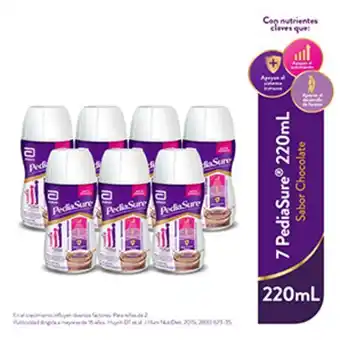 Mifarma Pack pediasure bebible sabor chocolate 7 un oferta