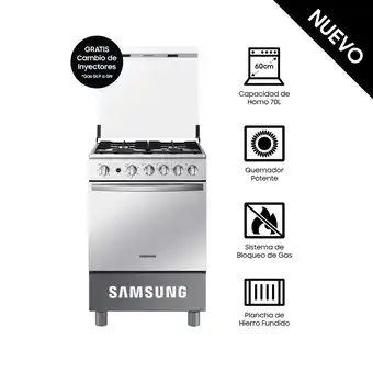Tottus Cocina a gas 4 hornillas 60 cm mirror oferta