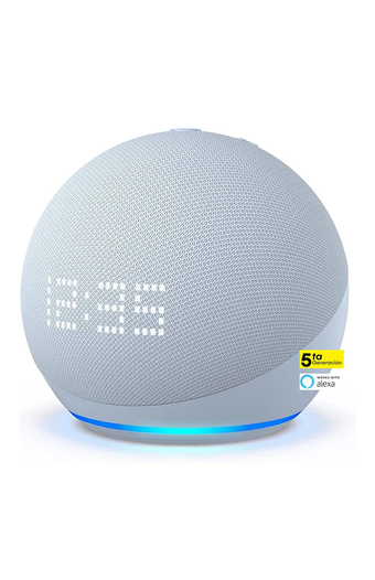 Tiendas EFE Altavoz inteligente amazon echo dot reloj 5 alexa azul oferta