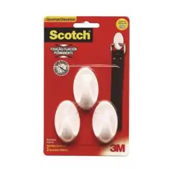 Freshmart Gancho blanco mediano cm-308 scotch® - 3 und - unidad oferta
