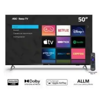 Carsa Televisor smart uhd 4k aoc 50 pulgadas led 50u6125 oferta