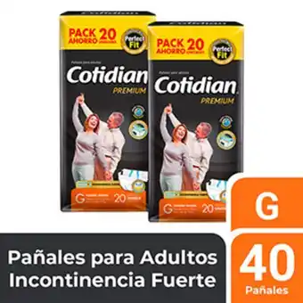 Mifarma Pack pañales para adulto cotidian premium talla g oferta