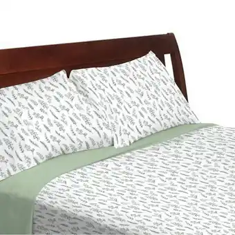 Metro Juego de sábanas krea estampada 2 plazas 144 hilos policot hojas az oferta