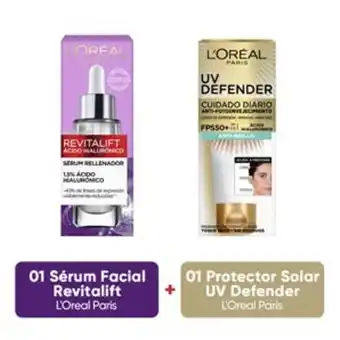 Mifarma Pack sérum facial revitalift + protector solar anti edad uv defender l'oreal paris oferta