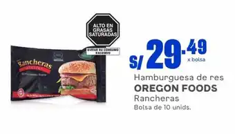 Makro Oregon Foods Hamburguesa de res oferta
