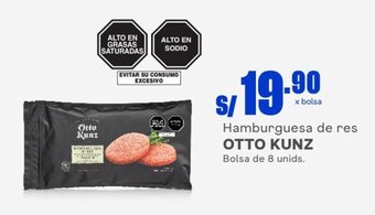 Makro Otto Kunz Hamburguesa de res oferta