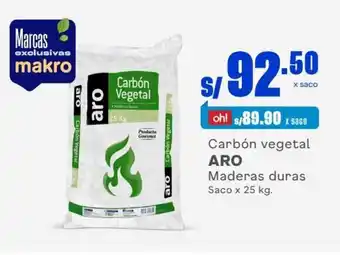 Makro Aro Carbón Vegetal 25kg oferta