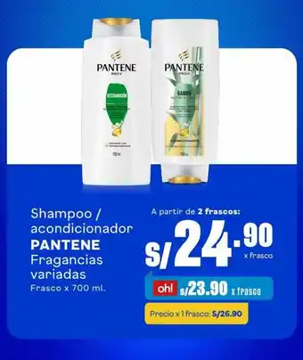 Makro Pantene Shampoo/Acondicionador 700ml oferta