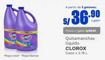 Makro Clorox Quitamanchas LÍquido 3.78L oferta