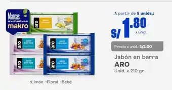 Makro Aro Jabón en Barra 210 gr. oferta