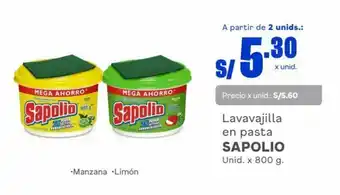 Makro Sapolio Lavavajilla en Pasta 800g oferta