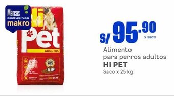 Makro Hi Pet Alimento para perros adultos 25kg oferta