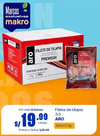 Makro ARO Filete de Tilapia 3-5 1kg oferta